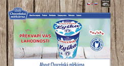 Desktop Screenshot of chocenskamlekarna.cz