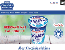 Tablet Screenshot of chocenskamlekarna.cz